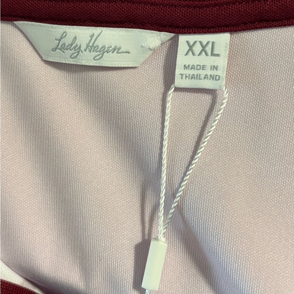 Lady Hagan Bias Clubhouse Plaid Pink Sleeveless Polo - Picture 2 of 5